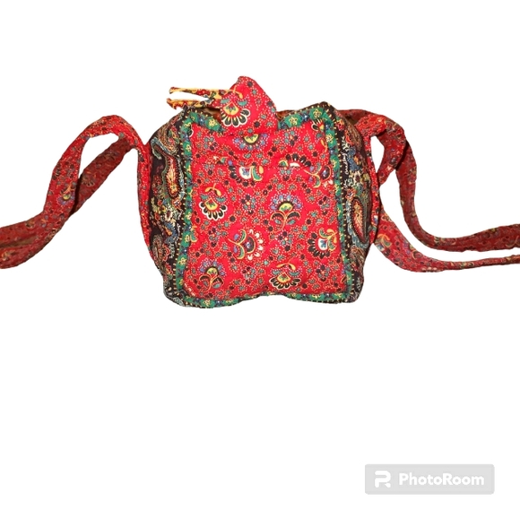 Retired! Vintage Vera Bradley Collette Red Duffle Bag and Matching Wallet - Picture 4 of 16
